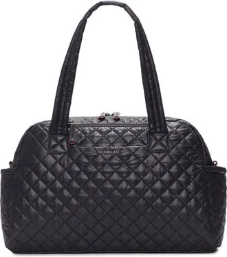 MZ Wallace Jimmy Deluxe Quilted Nylon Duffle Bag in Black at Nordstrom