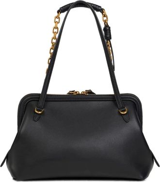 Etro chain-trimmed leather shoulder bag - Black