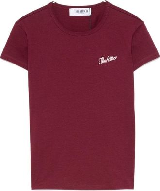 The Attico Bordeaux Cotton T-Shirt With Subtle Logo