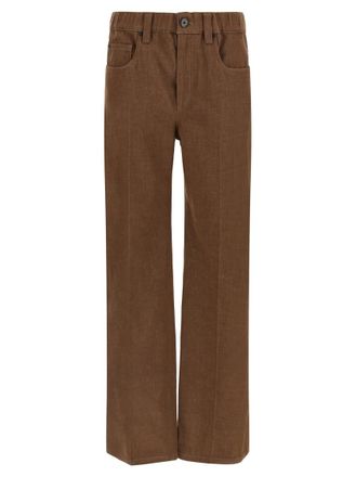 Brunello Cucinelli Brown Straight Mid Rise Jeans