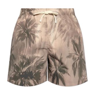 Palm Angels Heren, Badkleding, Grijs, Maat: XL Poliester