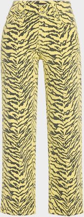 Mother The Mid-Rise Zip Rambler Ankle Jeans