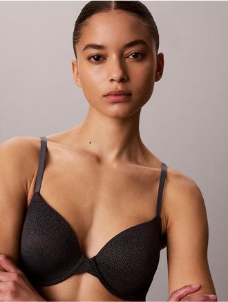 Calvin Klein Womens Perfectly Fit Lightly Lined Full Coverage Bra - Grey - 32B