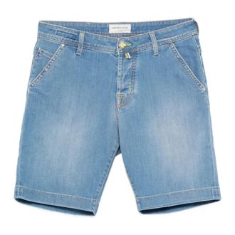 Jacob Cohen Polyester Cotton Bermuda Shorts - male - Jacob Coh&euml;n - Denim Shorts - Blue - W36 - Shorts