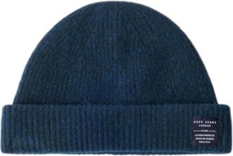 Pepe Jeans London Accessoires, Heren, Blauw, ONE Size, Wol, Edward Beanie