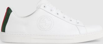 Gucci Mens Gucci Ace Sneaker, White, Leather