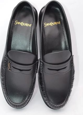 Saint Laurent Black Moccasins Size 36.5