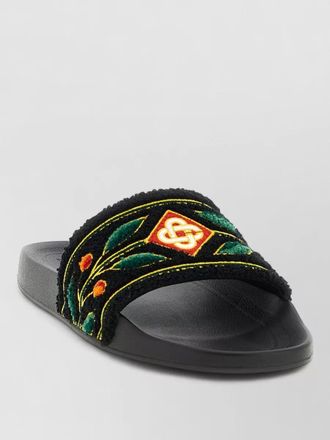 Casablanca laurel terry slides open toe flat sole