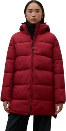 Ecoalf Marangu Coat - Dames - Winterjassen - Rood - S - Leer - Jassen