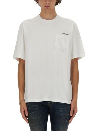 Dsquared2 Graphic Print Relaxed Fit Cotton T-Shirt