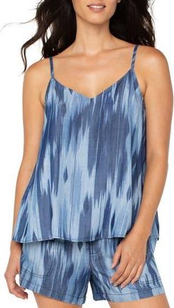Liverpool L.A. Ikat Print V-Neck Woven Camisole in Water Color Ikat at Nordstrom Rack, Size X-Small