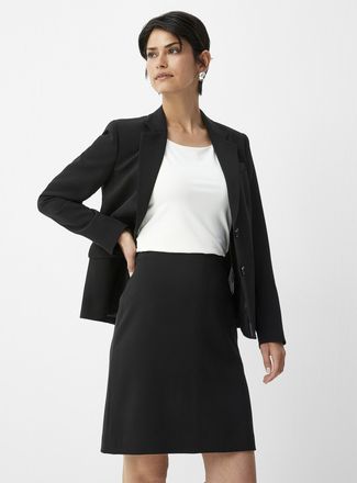 Contemporaine Womens Suiting crepe straight skirt