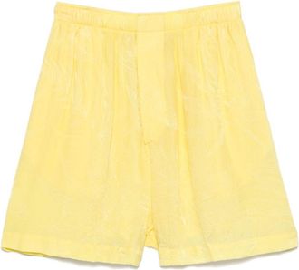 Balenciaga Shorts con effetto increspato - Giallo