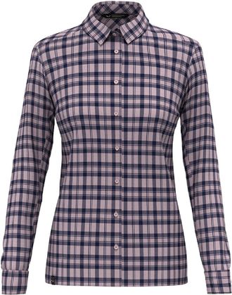 Salewa Womens Fanes Flannel 5 PL Long-Sleeve Shirt Purple XS