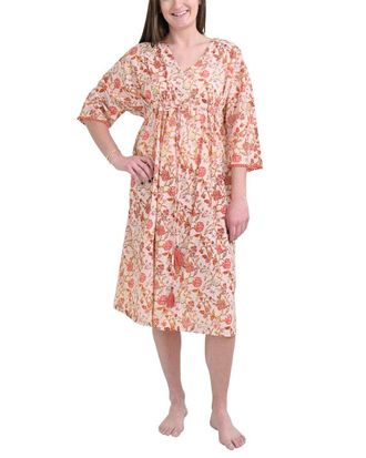 Pomegranate Long Caftan Cover-Up