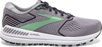 Brooks Womens Ariel 20 Road Running Shoes In Alloy/blackened Pearl/green