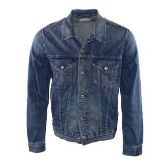 Citizens Of Humanity Mens Distressed Denim Jacket In Denim Blue