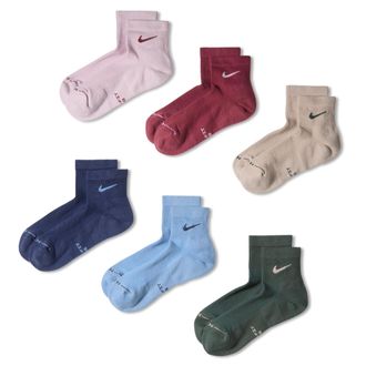 Nike Unisex Everyday Elevated Ankle Socks (6 Pairs) in Multicolor | HQ8031-916