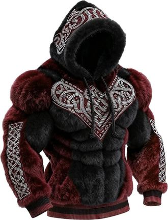 Generic Mens Ugly Christmas Sweatshirt Hoodies Soft Plush, Muscle Pattern Flannel Fuzzy Sherpa Warm Pullovers Ribbed Cuff Funny Novelty Fashion Holiday Partie