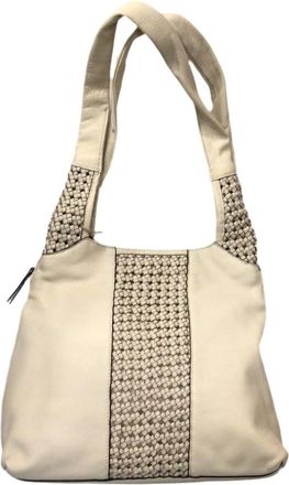 Milo Womens Adela Leather Handbag In Ivory