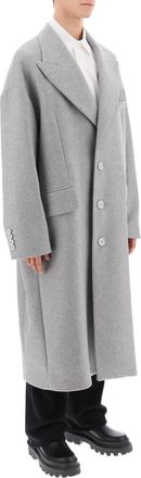 Dolce & Gabbana Mens Grey Wool Blend Coat - Size EU 48 (Mens)