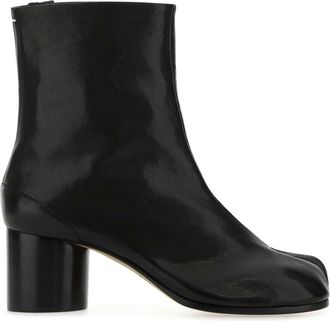 Maison Margiela Black Leather Tabi Ankle Boots