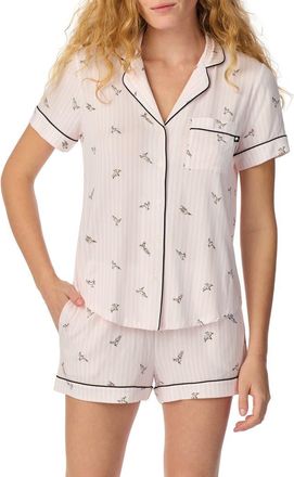 Kate Spade New York print short pajamas in Pink Stripe at Nordstrom, Size X-Small