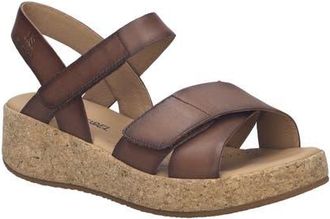 Josef Seibel Evita 03 Slingback Platform Wedge Sandal in Cognac Leather at Nordstrom, Size 11-11.5Us