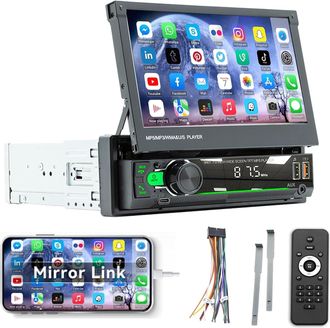 OEM Autorradio 1 Din Con Pantalla T&aacute;ctil Retr&aacute;ctil Motorizada De 7 Pulgadas, Bluetooth Manos Libres, Mirror Link, Radio Fm, Controles En El Volante, Compa