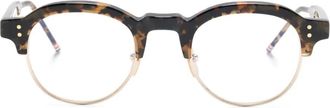 Thom Browne Occhiali tondi - Marrone