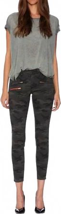 Etienne Marcel Womens Classic Multi Zip Skinny Jeans In Camoflauge