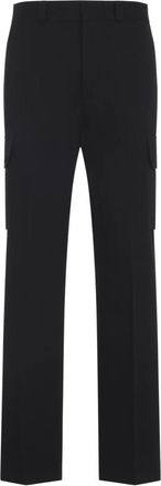 Givenchy Gabardine Broek - Heren - Straight fit broeken - Zwart - L - Katoen - Broeken
