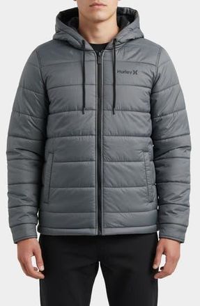 Hurley Kersta Plaid Reversible Hooded Jacket in Grey at Nordstrom Rack, Size Medium