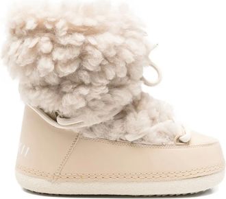 INUIKII Mountain Teddy lace-up boots - women - Polyester/Polyurethane/Wool Felt/Rubber - 37 - Neutrals