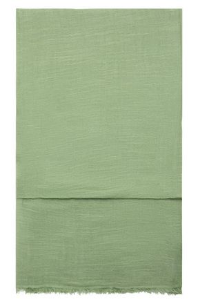 Mango Cotton Blend Scarf in Green at Nordstrom