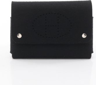 Herm&egrave;s Black Felt Pouch (Pre-Owned)
