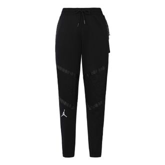 Nike Jordan Air Jordan Dri-FIT Zion Big Pocket Patchwork Print Knit Sports Bundle Feet Pants Black DH0585-011