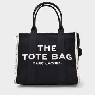 Marc Jacobs De grote boodschappentas in zwart canvas