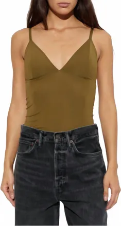 Gestuz Slim Fit Camisole Top In Military