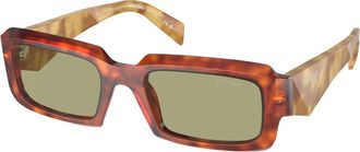 Prada Green Rectangular Mens Sunglasses PR 27ZS 11P60C 54