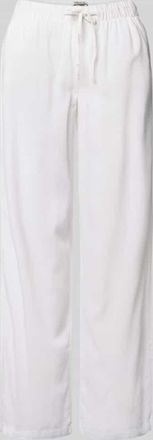 Only Wide Leg Leinenhose mit elastischem Bund Modell GOA in Weiss, Gr&ouml;&szlig;e XL