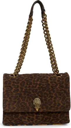 Kurt Geiger Large Kensington Kurt Crossbody Bag in Dark Brown Com at Nordstrom Rack