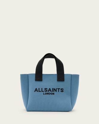 AllSaints Polyester Izzy Logo Print Knitted Mini Tote Bag, Size: One Size