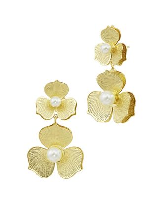 Savvy Cie Jewels Gold Plated Drop Earrings