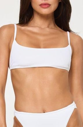 L*Space Kourt Rib Bikini Top in White at Nordstrom Rack, Size X-Small