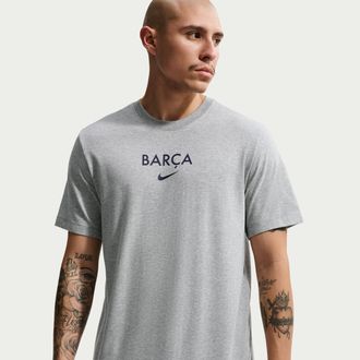 Nike FC Barcelona Nike Mens Soccer T-Shirt in Grey | IM1660-063