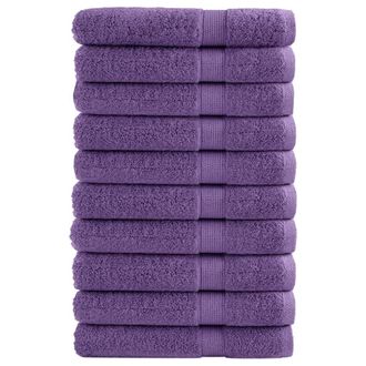 Berkfield Home Premium Sauna Towels SOLUND 10 pcs Purple 80x200 cm 600 gsm