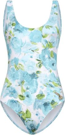 Chlo&eacute; Aqua bloemenprint One-piece badpak - Dames - Badpakken - Veelkleurig - S - Badmode