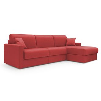 Divani.Store Divani.store - Chris Sof&aacute; Esquinero De 5 Plazas En Tejido Impermeable 248 Cm Derecho (mat. 120x197) Rojo