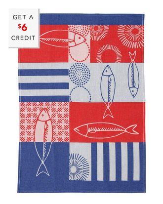 Vietri Vietri Set Of 2 Strofinaccio Fish Dish Towels With $6 Credit